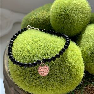 Tiffany & Co Black Beaded Bracelet